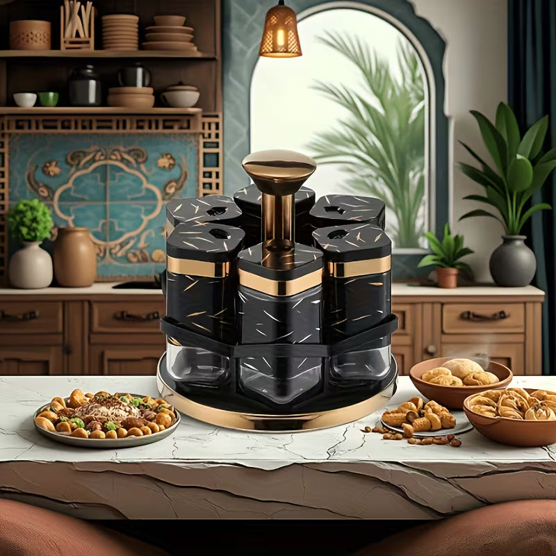 360° Rotating Spice Carousel Rack Ⓢ